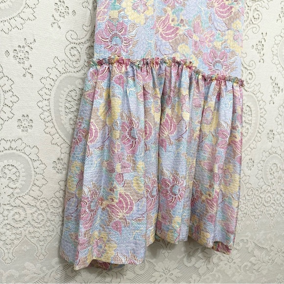 WARM Georgia Dot-Floral Silk Jacquard Shift Dress - Picture 8 of 15